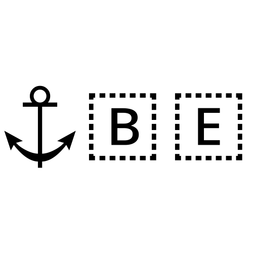 ⚓🇧🇪 Emoji Domain black and white Symbola rendering